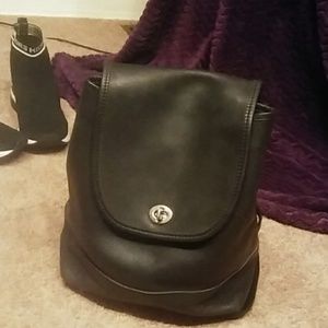 Auth. Leather coach backpack